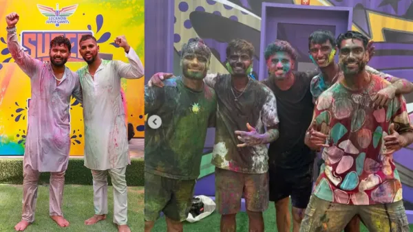 Rishabh Pant and Rinku Singh played Holi fiercely