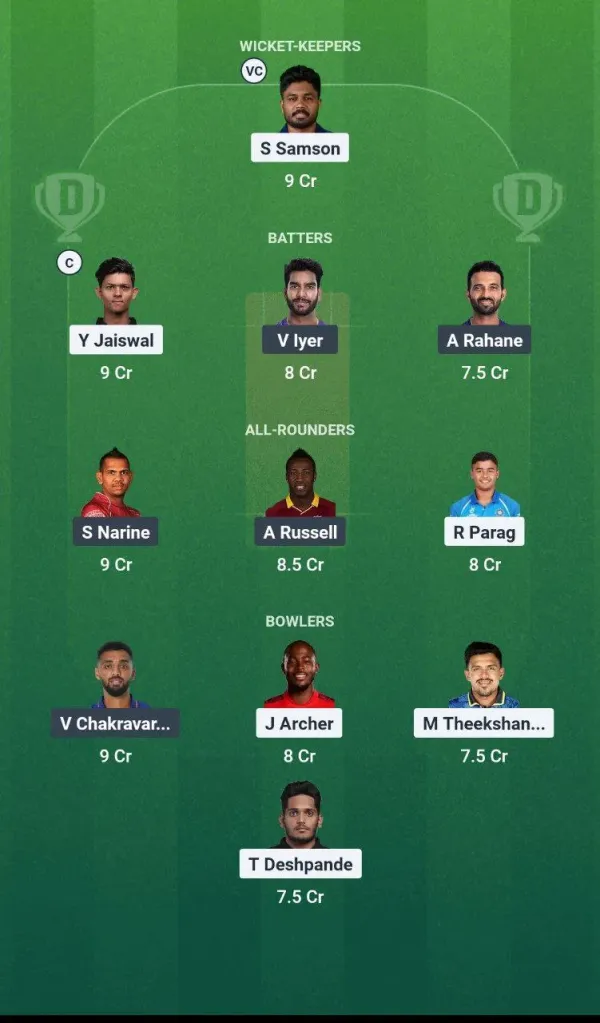 RR vs kkr tata ipl 2025 match 6