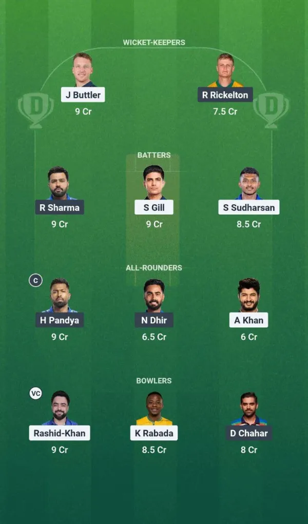 GT vs Mi Match 9 Tata IPL, 2025
