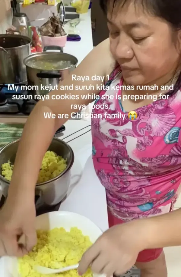 Non Muslim Ikut Sambut Lebaran dengan Masak Ketupat dan Rendang