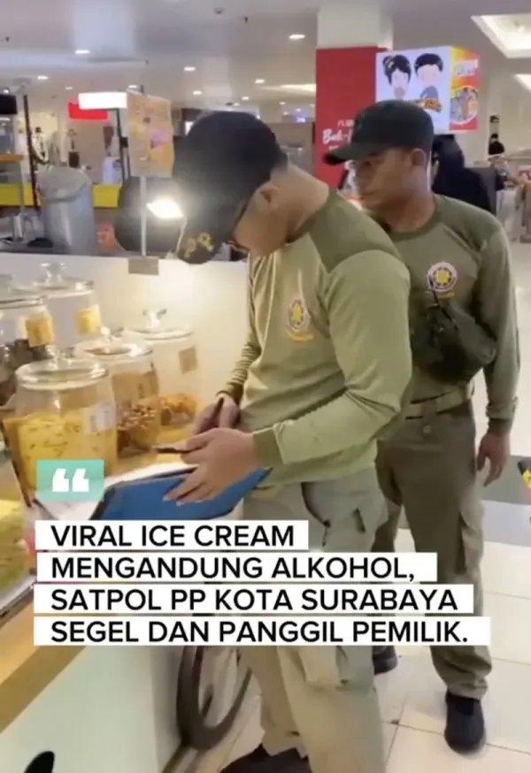 Viral Gerai Es Krim Beralkohol di Surabaya Disegel, Ini 5 Faktanya!