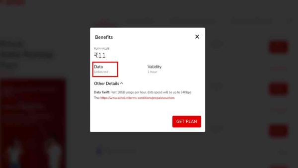 Airtel 11 plan details