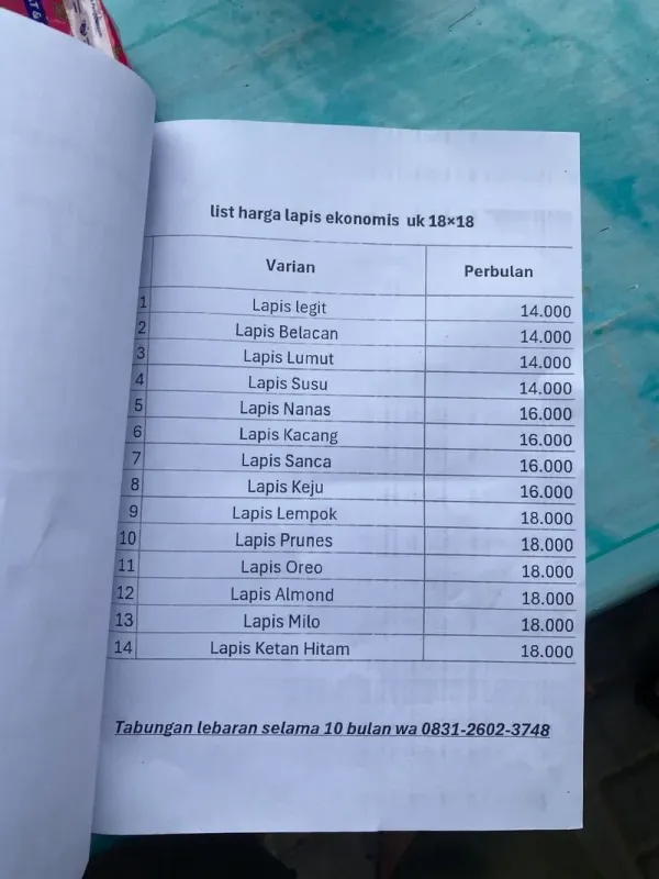 Unik! Ada Program Tabungan Khusus Kue Lapis Lebaran 2026
