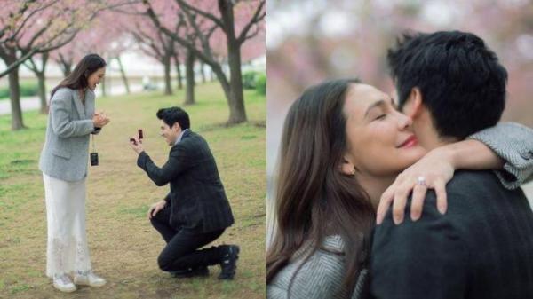 LUNA MAYA DILAMAR - Luna Maya bagikan kabar Bahagia dilamar Maxime Bouttier di Jepang. Suasana romantic, Maxime Bouttier berlutut beri cincin.