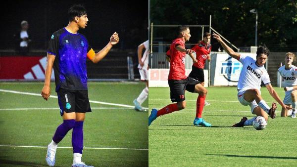 Sosok Damian van Dijk kala menjadi kapten tim (kiri) dan saat melakoni pertandingan (kanan).