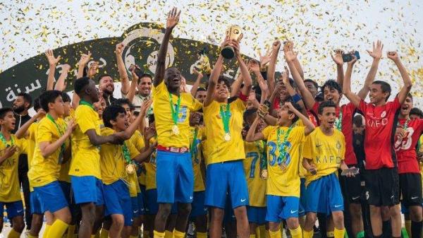 Ronaldo Junior sukses membawa Al Nassr U13 juara Liga Arab Saudi.