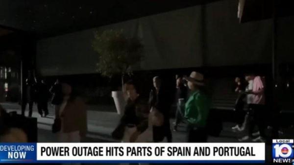 LISTRIK PADAM - Tangkapan layar YouTube WPLG Local 10 yang diambil pada Kamis (1/5/2025) menunjukkan Pemadaman listrik telah menyebar di beberapa wilayah Spanyol dan Portugal pada hari Senin (28/4/2025). <div class=