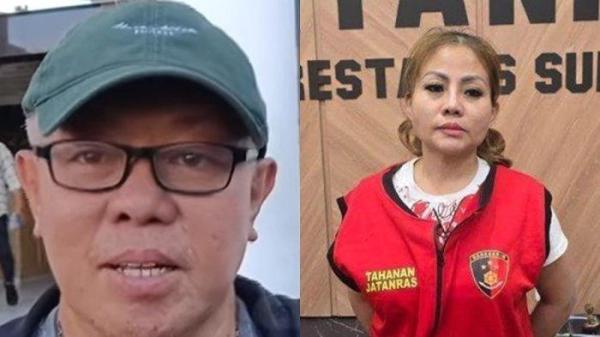 JAN HWA DIANA TERSANGKA - (kiri) Sosok Paul Stephanus, yang laporkan  Jan Hwa Diana pemilik UD Sentoso Seal kasus dugaan pengerusakan mobil hingga ditahan. (kanan) Jan Hwa Diana mengenakan rompi merah tulisan tahanan Jatanras.