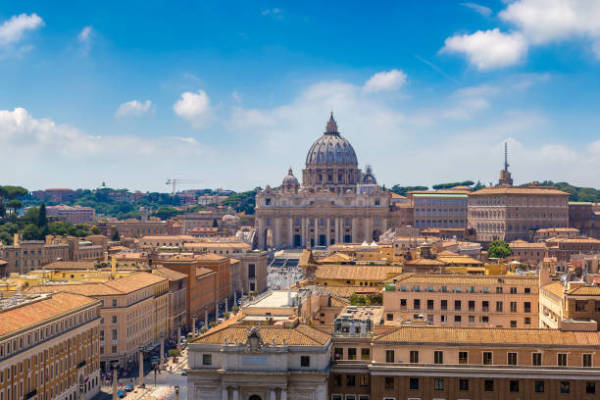 St. Peter's Basilica in the Vatican Vatican City Stock Pictures, Royalty-Relied Photos and Images on a summer day in the Vatican