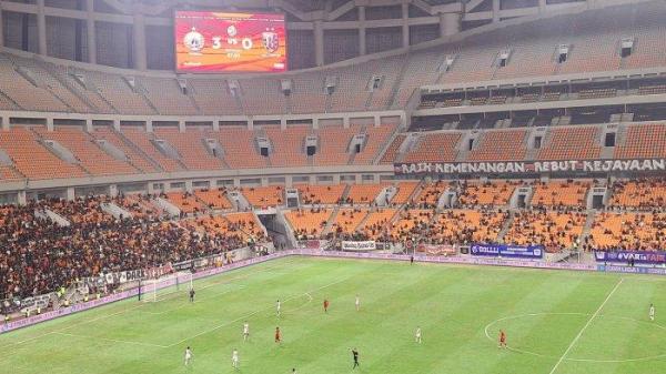 caption; PERSIJA VS BALI UNITED - Persija Jakarta sukses msngalahkan Bali United dengan skor 3-0 di Jakarta International Stadium, Sunter, Jakarta, Sabtu (10/5/2025). Tribunnews/Abdul Majid