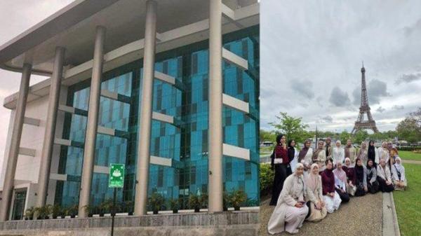 STUDY WISATA KE PRANCIS. Kolase Suasana Sekolah Berasrama Al Azhar Internasional Islamic Boarding School di Jalan Solo-Tawangmangu, Kecamatan Karangpandan, Kabupaten Karanganyar, Jum'at (26/8/2022) dan para siswa yang study wisata ke Prancis. Kegiatan studi wisata pelajar ke luar negeri merupakan program rutinan dari tersebut .