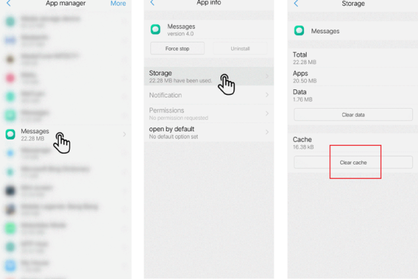 Ilustrasi cara menghapus cache di HP Vivo.