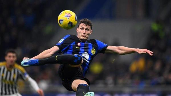 AKSI PAVARD - Pemain bek-tengah asal Prancis Benjamin Pavard dalam pertandingan Serie A antara Juventus vs Inter Milan di Stadion Juventus, 17 Februari 2025. (Website Inter - 30/4/2025)