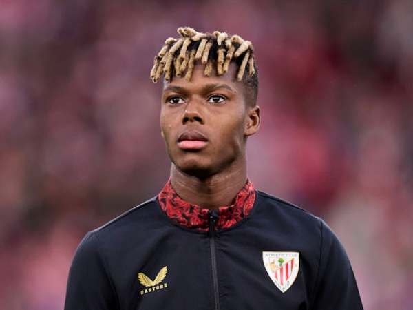 Athletic Bilbao's Nico Williams pictured on March 13, 2025