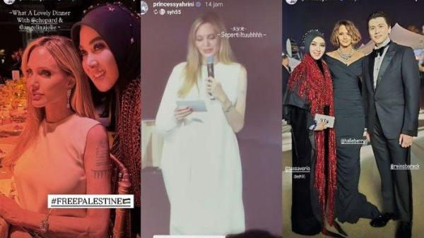 Syahrini pamer makan malam bareng Angelina Jolie usai hadiri acara festoval film Cannes 2025