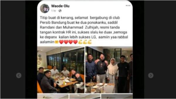 RUMOR TRANSFER SADDIL RAMDANI - Momen pertemuan Saddil Ramdani dan Muhammad Zulhijah dengan bos Persib Bandung, Adhitia Putra Herawan di Bandung.