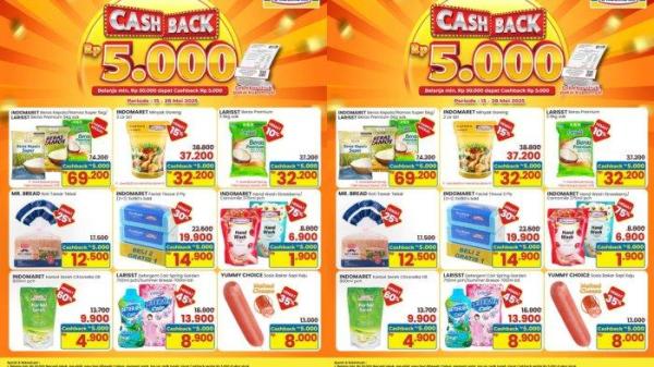 PROMO INDOMARET - Katalog Promo Cashback di Indomaret Berlaku 15-28 Mei 2025, Berbagai Produk Dapat Potongan Hingga Rp5.000