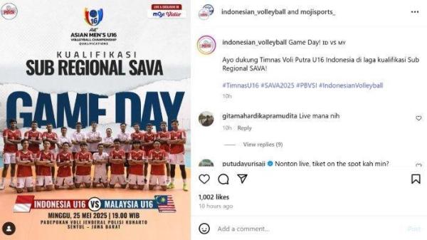 Timnas voli putra Indonesia akan berhadapan dengan Malaysia di Kualifikasi AVC U16 2025