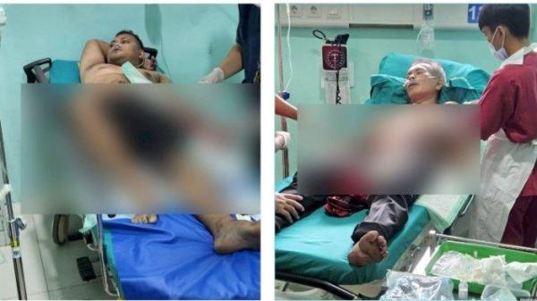 JAKSA DIBACOKI: Seorang Jaksa dan pegawai Kejaksaan Negeri Deli Serdang dibacok oleh Orang Tak Dikenal (OTK) di ladang kebun sawit, Desa Perbaingan, Kecamatan Kotarih, Kabupaten Serdang Bedagai, Sabtu (24/5/2025). Jaksa Jhon Wesli (53/kanan) dan Acensio Silvanof Hutabarat (25/kiri). (DOK KEJATI SUMUT)