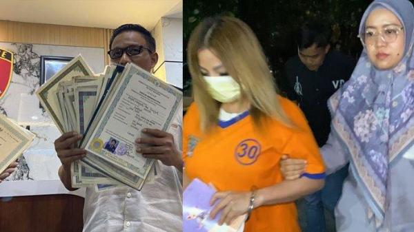TERSANGKA LAGI - Jan Hwa Diana (kanan) kini jadi tersangka kasus penggelapan ijazah. Ratusan ijazah eks karyawan ditemuka (kiri).