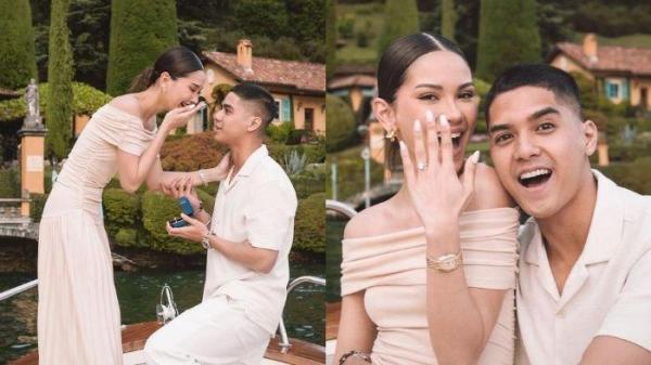 Al Ghazali melamar kekasihnya, Alyssa Daguise di Danau Como, Italia, pada 21 September 2024.