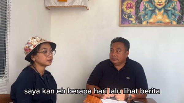 TEMU - Rohani lakukan pengaduan tindak penipuan dan penggelapan dengan modus perjanjian kerja ke Luar Negeri yang menyeret nama STIKOM Bali ke Nyoman Parta.