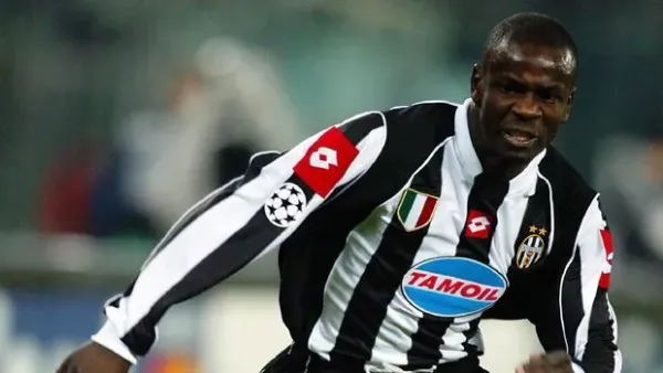 TURIN - FEBRUARY 25:  Lilian Thuram of Juventus runs with the ball during the UEFA Champions League Second Phase Group D match between Juventus and Manchester United held on February 25, 2003 at the Stadio Delle Alpi, in Turin, Italy. Manchester United won the match 3-0. (Photo by Phil Cole/Getty Images)