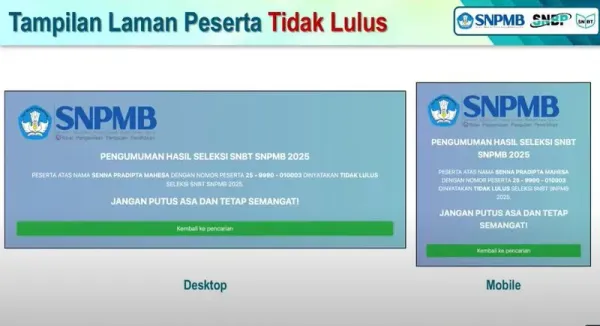 Pengumuman UTBK SNBT 2025