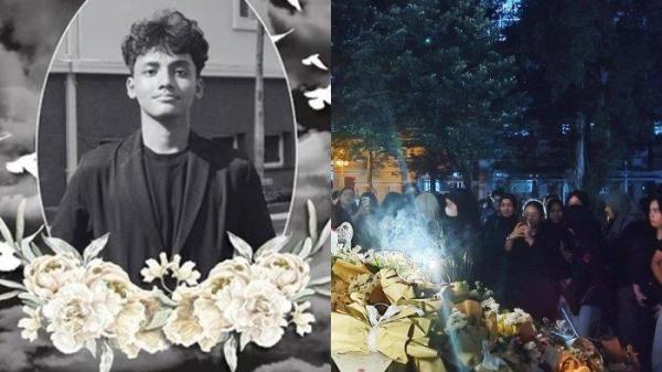 MAHASISWA UGM TEWAS - (kiri) Argo Ericko Achfandi tewas dalam kecelakaan maut ditabrak mobil BMW di Jalan Palagan Tentara Pelajar, Sariharjo, Kapanewon Ngaglik, Kabupaten Sleman, pada Sabtu (24/05/2025) dini hari. (kanan) Para mahasiswa Fakultas Hukum UGM gelar doa bersama untuk Argo Ericko Achfandi yang meninggal dalam kecelakaan di Jalan Palagan Tentara Pelajar, Sariharjo, Kapanewon Ngaglik, Kabupaten Sleman. Selain berdoa bersama, para mahasiswa juga tabur bunga di depan patung Dewi Keadilan untuk Argo Ericko Achfandi.