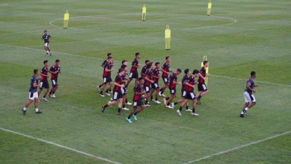 Pemusatan latihan Timnas Indonesia di Bali United Training Center (BUTC), Pantai Purnama Gianyar, Bali, Selasa (27/5/2025).