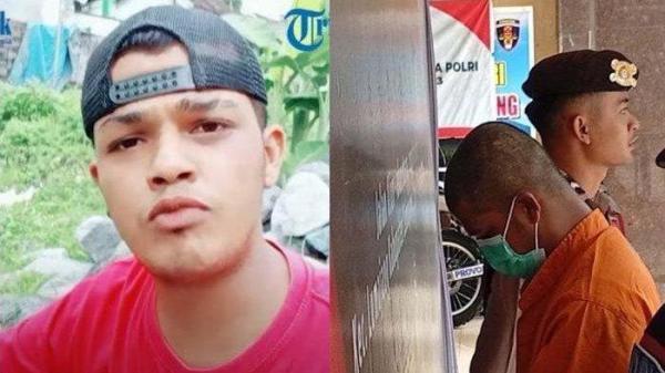 DITOLAK BALAPAN - Kasus penganiayaan yang dilakukan TikTokers Ibrahim Balasad (26) warga Tompokersan Lumajang tertunduk saat dihadirkan dalam rilis di Polres Lumajang, Rabu (28/5/2025). Ia melakukan penganiayaan tersebut karena ajakannya balapan ditolak.