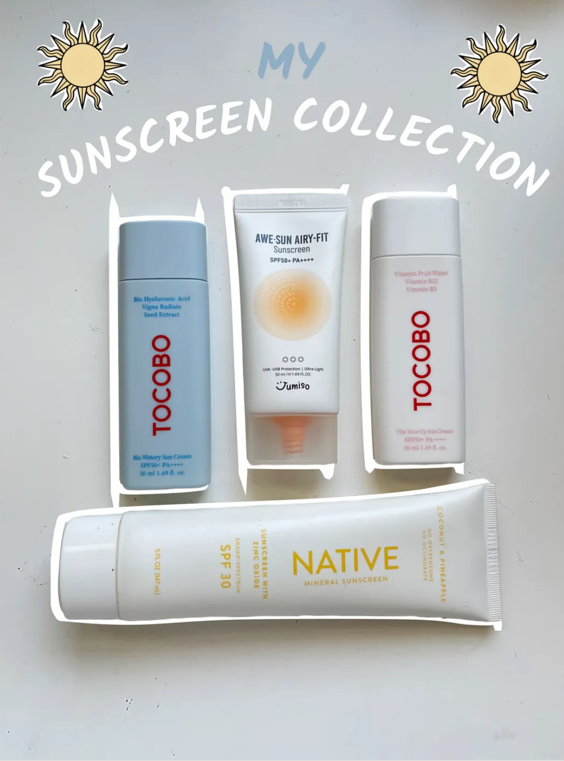 My Sunscreen Collection!