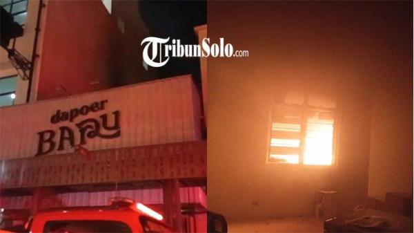 KAFE TERBAKAR. Kebakaran terjadi di lantai 2 salah satu kafe yang berlokasi di jalan Gatot Subroto Solo, Rabu (11/6/2025). Insiden kebakaran terjadi di salah satu kafe yang beralamat di jalan Gatot Subroto (Gatsu), Kelurahan Kemlayan, Kecamatan Serengan, Kota Solo, Rabu (11/6/2025) sore. Kejadian kebakaran tersebut terjadi sekitar pukul 18.00 WIB.