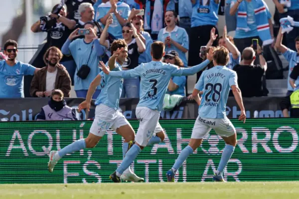 Celta players celebrate