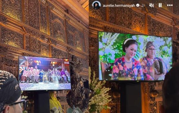 KOMPAK DEMI AL - Momen Mulan Jameela dan Maia Estianty berkumpul di momen siraman Al Ghazali dicapture Sabtu (14/6/2025).