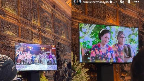 Momen Mulan Jameela dan Maia Estianty berkumpul di momen siraman Al Ghazali dicapture Sabtu (14/6/2025).