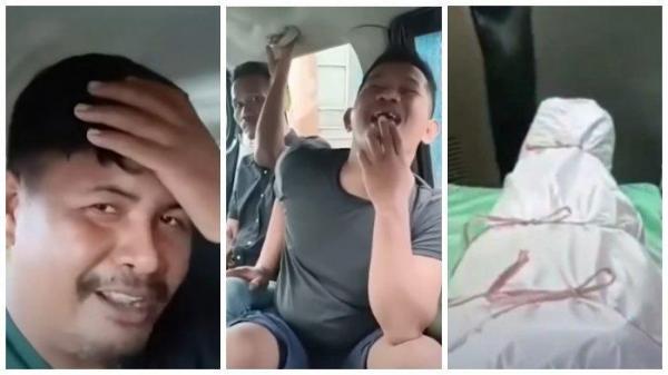 Tangkap layar video viral sopir ambulans bingung saat antar jenazah ODGJ. Belakangan pihak rumah sakit buka suara kejadian sebenarnya.