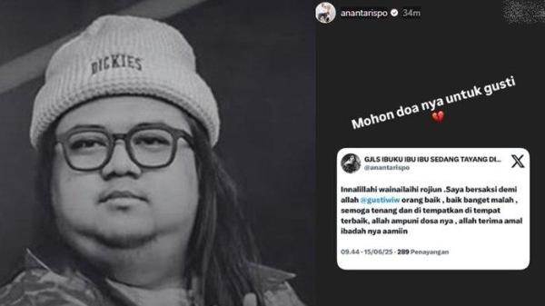 KABAR DUKA - Pelawak Ananta Rispo kabarkan Gusti Irwan Wibowo meninggal dunia.