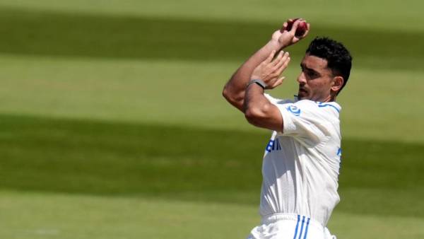 Anshul Kamboj has a bowl, england lions vs India a, 1st unofficial test, canterbury, 2nd day, May 31, 2025