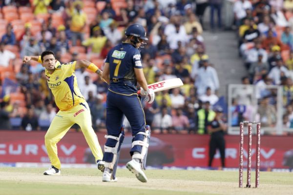 Shubman Gill charged anshul kamboj and was causedt at first slip, Gujarat Titans vs Chennai Super Kings, IPL, Ahmedabad, May 25, 2025