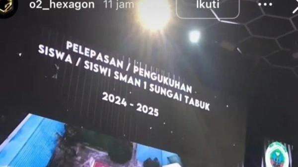 PERPISAHAN DI TEMPAT HIBURAN MALAM - Momen perpisahan siswa SMAN 1 Sungai Tabuk yang viral karena digelar di THM Hexagon, Banjarmasin, Sabtu (10/5/2025).