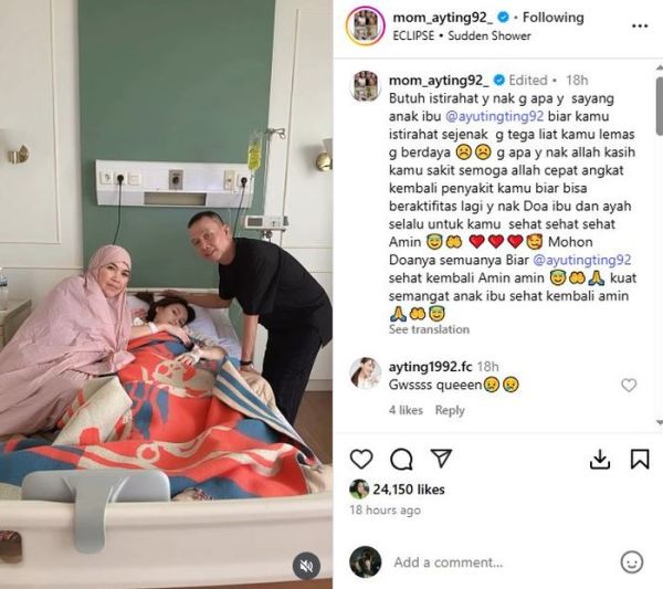 Ayu Ting Ting dilarikan ke RS usai rayakan ultah yang ke-33 tahun. <div class=
