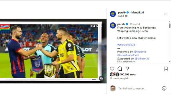 Persib Bandung ikut memunculkan sosok pemain keturunan Timnas Indonesia, Jordi Amat dalam video perkenalan Luciano Guaycochea, Rabu (25/6/2025).