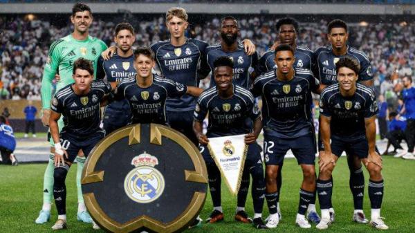 LINE-UP MADRID -  Starting line-up Real Madrid saat lawan RB Salzburg dalam lanjutan matchday pamungkas Grup H Piala Dunia Antarklub 2025, Jumat (27/6/2025) pagi WIB.