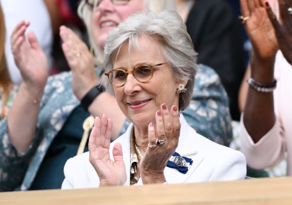 Birgitte, Duchess of Gloucester attends day three of the Wimbledon Tennis Championships at All England Lawn Tennis.