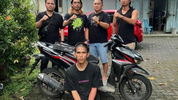 PENCURI DI MINUT - Tim Resmob Polres Minut menangkap pencuri kendaraan bermotor dan mesin di tempat persembunyiannya di Kelurahan Rap-Rap, Kecamatan Airmadidi, Minut, Sulawesi Utara. Rupanya pelaku sudah beraksi di beberapa TKP.