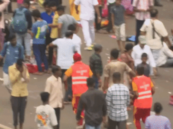 A devotee's health deteriorated during the journey on Saturday.