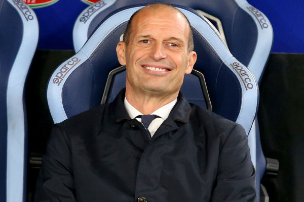 ROME, ITALY - APRIL 23: Massimiliano Allegri, Head Coach of Juventus, looks on prior to the Coppa Italia Semi-final Second Leg match between SS Lazio and Juventus FC at Stadio Olimpico on April 23, 2024 in Rome, Italy. (Photo by Paolo Bruno/Getty Images)