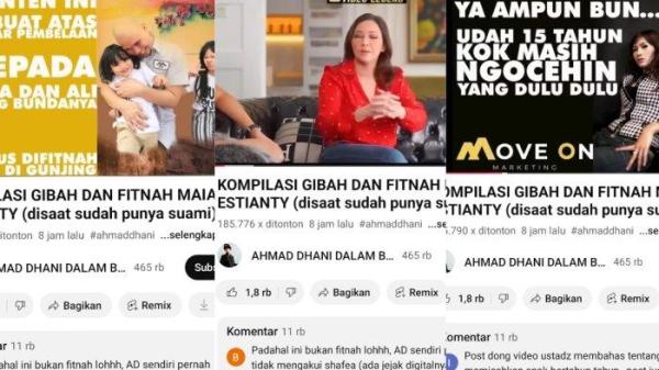 SINDIR MAIA ESTIANTY - Ahmad Dhani membuat konten video kompilasi menyebut Maia Estianty menyebarkan fitnah dan ghibah. 