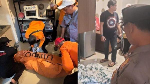 PENYELIDIKAN - (kanan) Polisi saat melakukan olah TKP di lokasi kejadian, Senin (30/6/2025)
(kiri) Sejumlah personel Polsek Rungkut Polrestabes dan tim Inafis melakukan olah TKP dalam kamar apartemen tempat Korban ESN (21) ditemukan tergeletak tak bernyawa